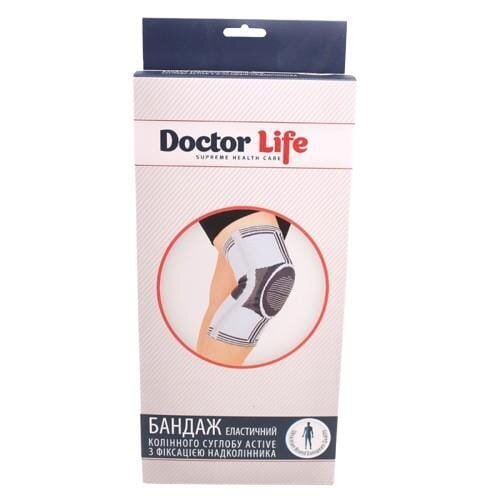 Бандаж на колінний суглоб Doctor Life Active А7-049, еластичний, посилений, розмір S