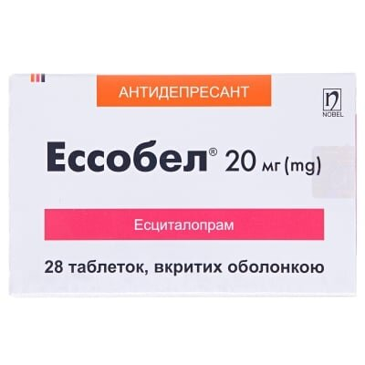 Ессобел таблетки, в/о по 20 мг №28 (14х2)