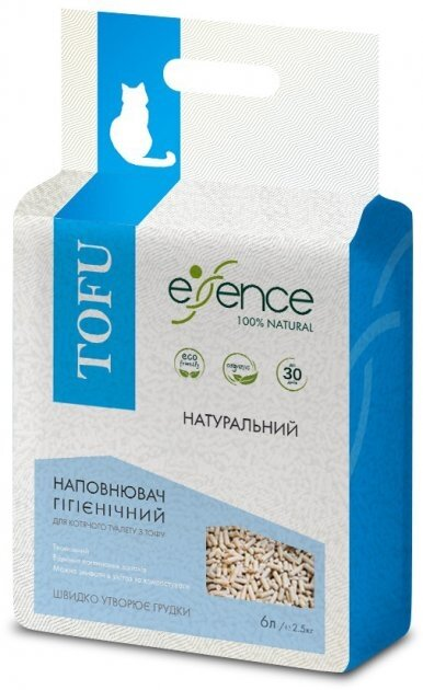 Наповнювач для котячого туалету Essence Tofu натуральний соєвий 2 мм, 6 л