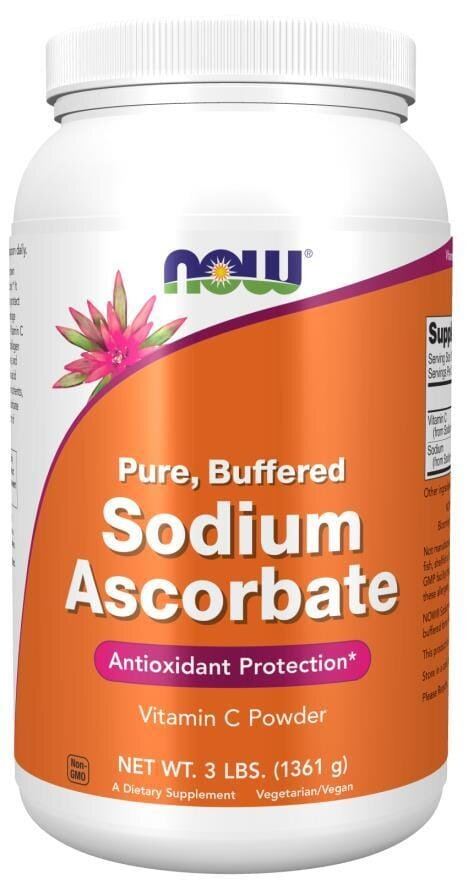 Аскорбат натрію NOW Sodium Ascorbate Pure Buffered порошок, 1361 г