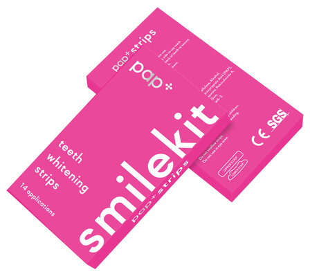 Смужки для зубів SmileKit PAP+ відбілювальні, 28 штук (14 пар)