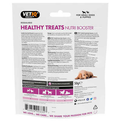 Ласощі для цуценят VetIQ Healthy Treats Nutri-Boosters з птицею та олією розмарину для зміцнення імунітету та здоров'я суглобів, 50 г