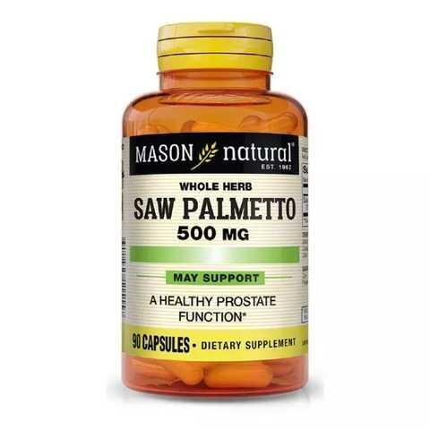 Со Пальметто 500 мг Здоров'я простати Mason Natural Saw Palmetto, 90 капсул