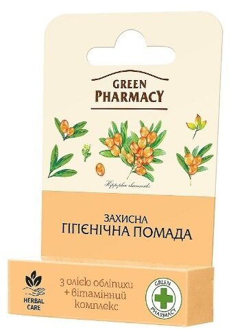 Гігієнічна помада Green Pharmacy Захисна з олією обліпихи, 3,6 г