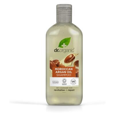 Шампунь Dr.Organic з марокканською аргановою олією для сухого та пошкодженого волосся, 265 мл