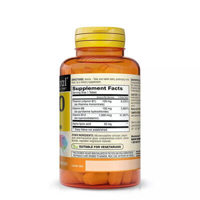 Нейрокомплекс із альфа-ліпоєвою кислотою Mason Natural Neuro Complex with Alpha Lipoic Acid таблетки №100