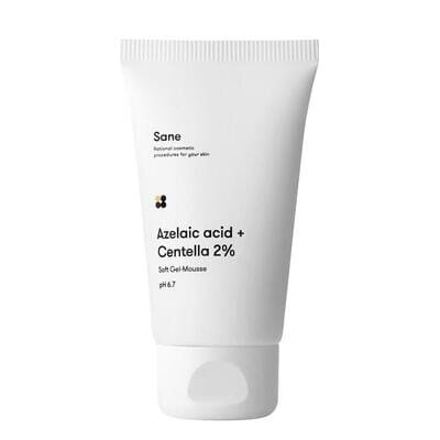 Гель для обличчя Sane Azelaic Acid + Centella 2% з азелаїновою кислотою та центеллою для проблемної та чутливої шкіри, 40 мл