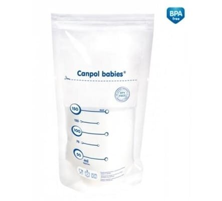 Пакети Canpol babies 70/001 для зберігання грудного молока об'єм 150 мл, 20 шт.