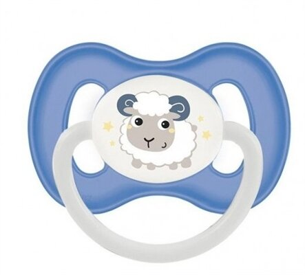 Пустушка силіконова Canpol Babies Bunny & Company симетрична 23/269_blu, 6-18 місяців, 1 шт