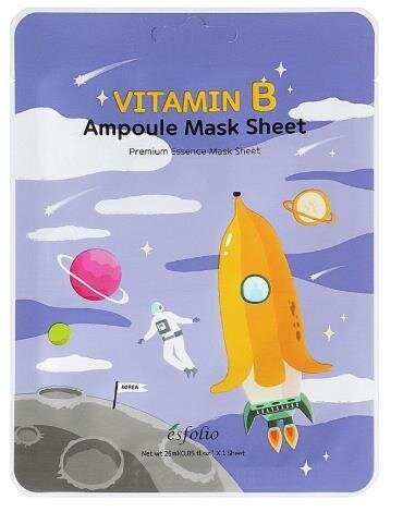 Маска тканинна для обличчя Esfolio Vitamin В Ampoule Mask Sheet з вітаміном В, 25 мл