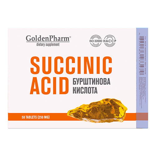 Бурштинова кислота Golden Pharm таблетки №50