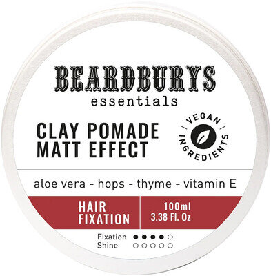 Помада для волосся Beardburys Essentials Clay Pomade Matt матова, 100 мл