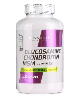 Глюкозамін, хондроїтин та МСМ Progress Nutrition Glucosamine Chondroitin MSM Complex, 120 таблеток