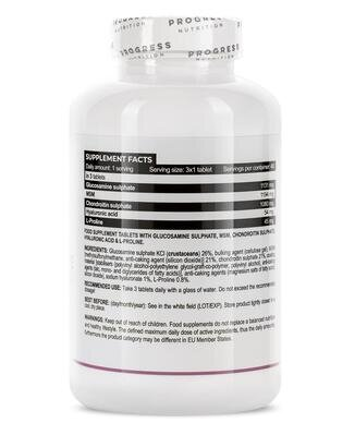 Глюкозамін, хондроїтин та МСМ Progress Nutrition Glucosamine Chondroitin MSM Complex, 120 таблеток
