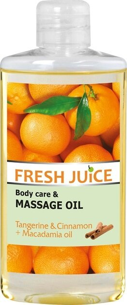 Олія Fresh Juice Tangerine & Cinnamon + Macadamia oil для догляду та масажу, 150 мл