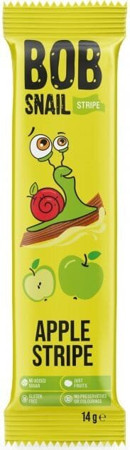 Цукерки Bob Snail Stripe натуральні яблучні, 14 г