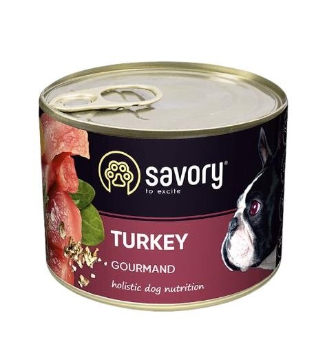 Корм вологий для дорослих собак Savory 30501 з індичкою, 200 г