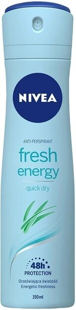 Дезодорант-антиперспірант спрей Nivea Fresh Energy Енергія свіжості 72h (83750), 150 мл