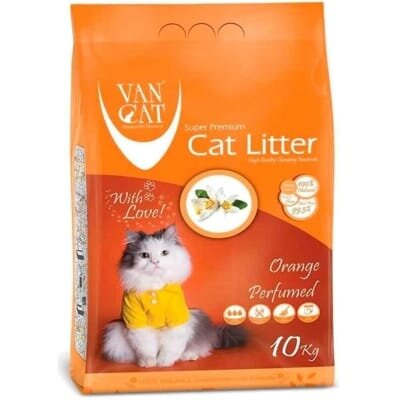 Наповнювач для котячого туалету VanCat Super Premium Quality Orange бентонітовий комкуючий, 10 кг (12 л)