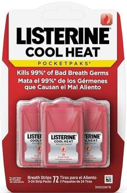 Смужки для освіження подиху Listerine Cool Heat PocketPaks кориця, 72 шт