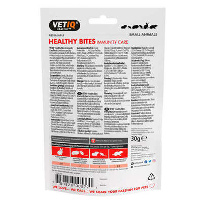 Ласощі для гризунів VetIQ Healthy Bites Immunity care з ехінацеєю для підвищення імунітету, 30 г