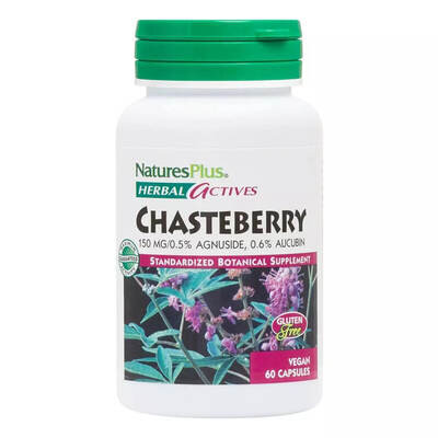 Плоди Авраамового дерева Nature's Plus Herbal Actives Chasteberry 150 мг вег. капсули №60