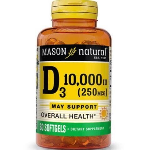 Вітамін D3 Mason Natural Vitamin D3 10000, 30 гелевих капсул