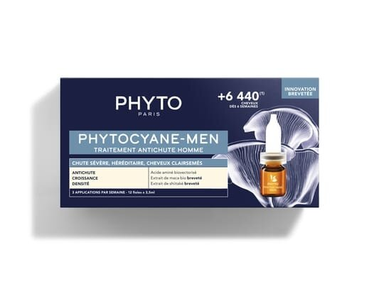Засіб проти випадання волосся Phyto Phytocyane Men Anti Hair Loss Treatment для чоловіків, 12 шт х 3,5 мл
