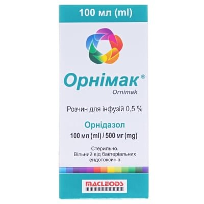 Орнімак розчин д/інф. 0.5 % по 100 мл у пляш.