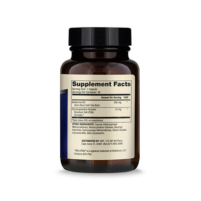 Берберін та MicroPQQ Dr. Mercola Berberine and MicroPQQ Advanced покращена формула, 30 капсул