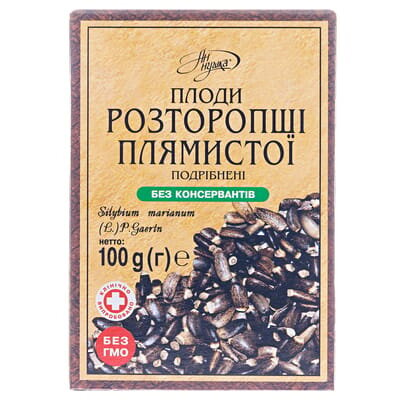Розторопші плоди Житомирбіопродукт подрібнені по 100 г в пач.