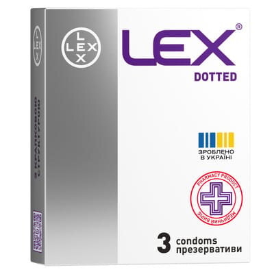 Презервативи Lex Dotted з крапками, 3 штуки