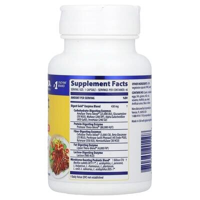 Травні ферменти з пробіотиками Enzymedica Digest Gold + Probiotics, 45 капсул