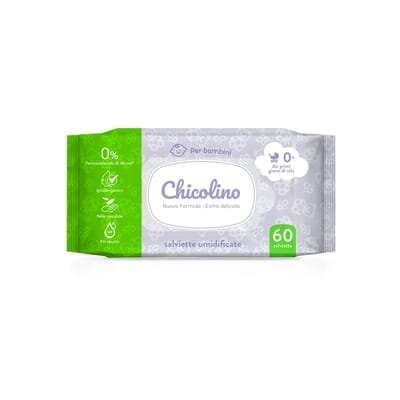 Серветки вологі Chicolino дитячі з перших днів життя, 60 шт