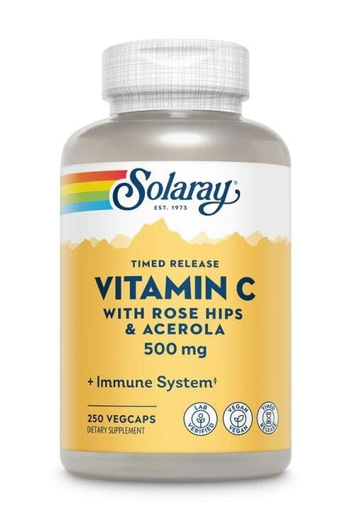 Вітамін С Solaray Timed Release Vitamin C 500, 250 веганських капсул