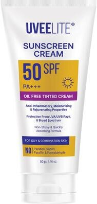 Крем сонцезахисний Uveelite УФ-лайт SPF50 тонуючий, жирна та комбінована шкіра, 50 г