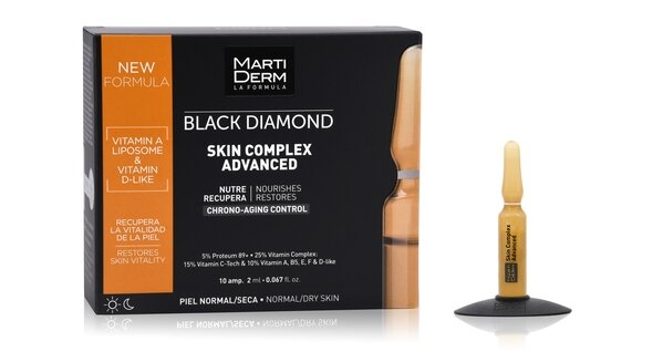 Ампули MartiDerm Black Diamond Skin Complex Advanced, 10 штук по 2 мл
