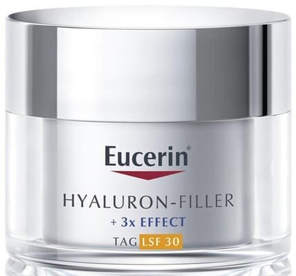 Крем для обличчя Eucerin Hyaluron Filler + 3x Effect SPF30 денний проти зморшок для всіх типів шкіри (89769), 50 мл