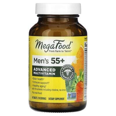 Мультивітаміни для чоловіків 55+ MegaFood Multi for Men 55+, 60 таблеток
