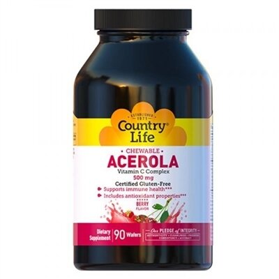 Вітамін С комплекс Country Life Acerola Vitamin C 500 мг, 90 таблеток
