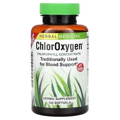 Концентрат хлорофілу Herbs Etc ChlorOxygen, 120 швидкодіючих м'яких капсул