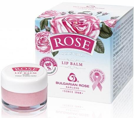 Бальзам для губ Bulgarian Rose Karlovo Rose Original з натуральною трояндовою олією та D-пантенолом, 5 г