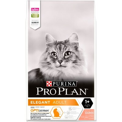 Корм сухий для котів Purina Pro Plan Elegant з лососем, 10 кг