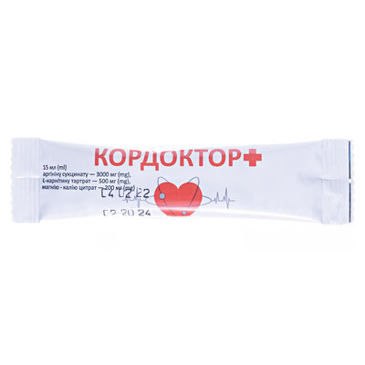 Кордоктор+ розчин д/внутр. застос. по 15 мл №20 у пак.