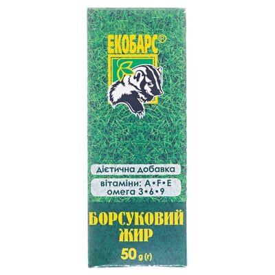 Борсуковий жир Екобарс по 50 г у флак.