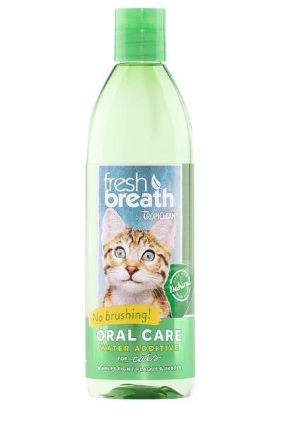 Добавка у воду для котів TropiClean 001152 Fresh Breath для гігієни порожнини рота, 473 мл