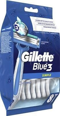 Бритви Gillette Blue 3 Simple одноразові чоловічі, 8 шт