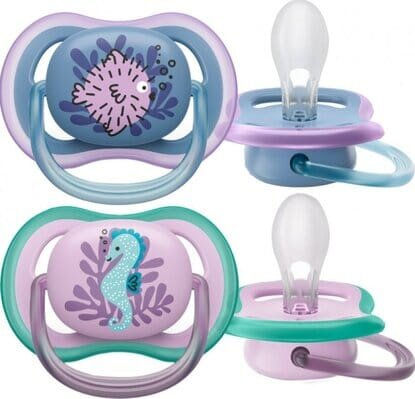 Пустушка силіконова Philips Avent Ultra Air SCF085/61 ортодонтична, 6-18 місяців, 2 шт