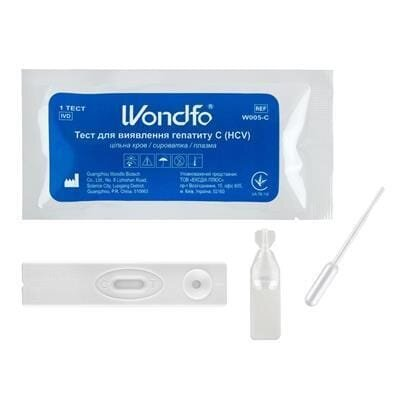 Тест Wondfo W005-C для визначення гепатиту С (HCV), 1 штука