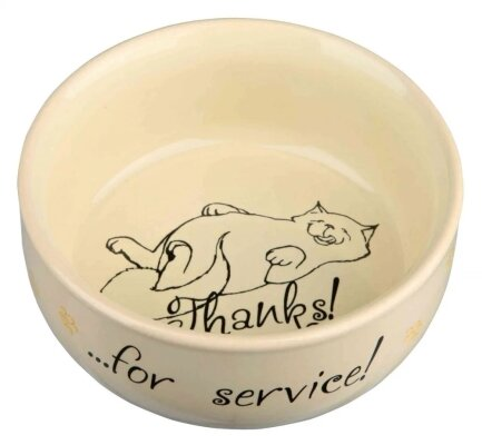 Миска для кішок Trixie 24788 Thanks for Service керамічна 0,3 л/11см
